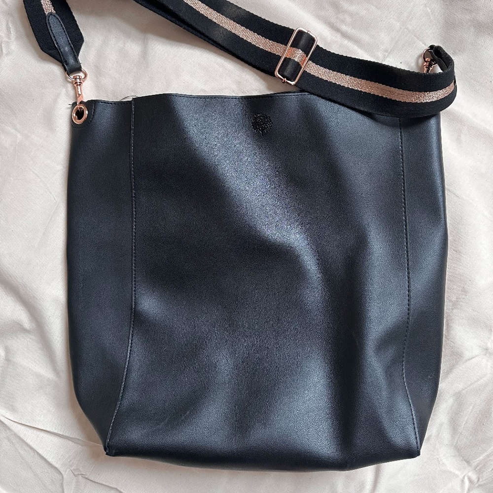Crabtree & Evelyn Vegan Leather Crossbody Tote Bag